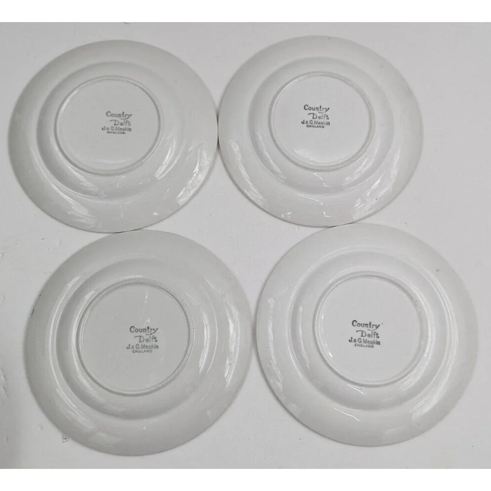 J & G Meakin England Country Delft Blue and White Dish Set Plates Bowls 13pc